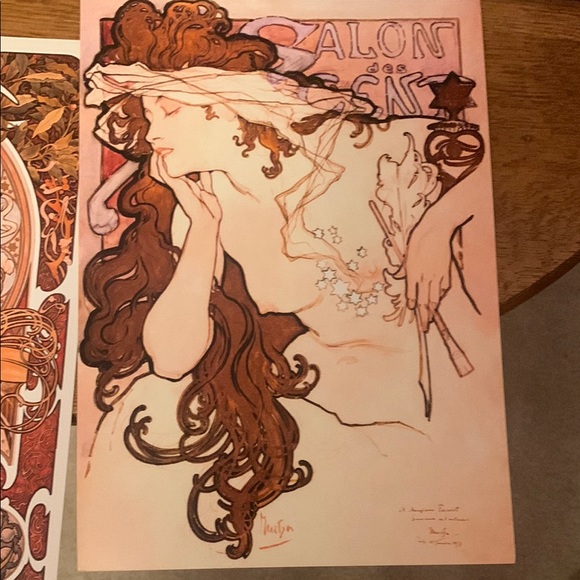 Vintage Art Nouveau Posters Set 7x10 Prints - Picture 6 of 6
